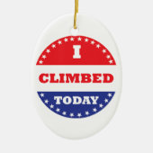 Ik klom vandaag keramisch ornament (Voorkant)