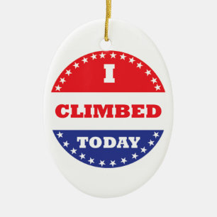 Ik klom vandaag keramisch ornament
