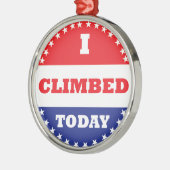 Ik klom vandaag metalen ornament (Links)