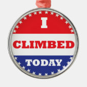 Ik klom vandaag metalen ornament (Voorkant)