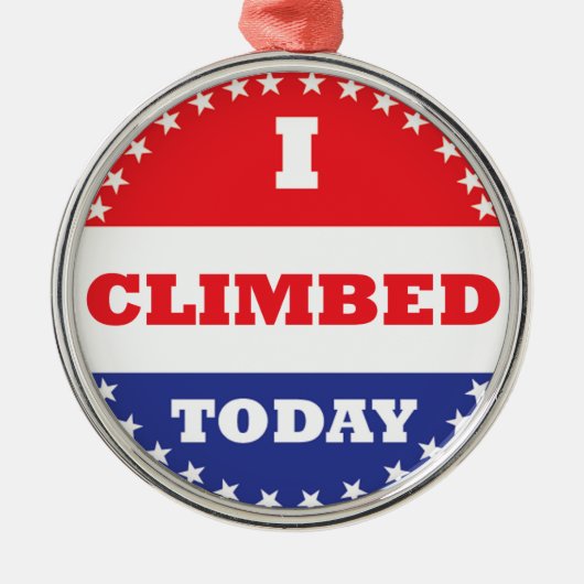 Ik klom vandaag metalen ornament (Voorkant)