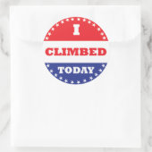 Ik klom vandaag ronde sticker (Tas)