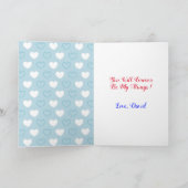 IK KNAAG OP JE | Schattige Glimlachende Haai Valen Feestdagen Kaart (Binnen)