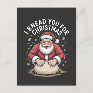 Ik knedig jou voor Kerst Bakkerij Sinterklaas Koke Feestdagenkaart