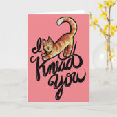 Ik kneed jou poes sinaasappelkatten kaart (Gele Bloem)