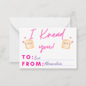 Ik Kneed Jou Valentijnskaarten Voor Kinderen Notitiekaartje (Achterkant)