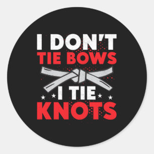Ik Knoop Geen Strikken Ik Knoop Knopen Karate Kara Ronde Sticker