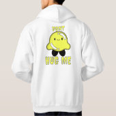 Ik knuffel me niet, japans stijl hoodie (Achterkant)