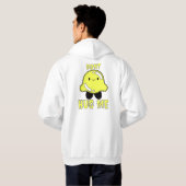 Ik knuffel me niet, japans stijl hoodie (Achterkant volledig)