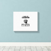 Ik knuffel mijn Cockapoo zodat ik mensen niet stik Canvas Afdruk (Insitu (Houten vloer))