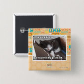 Ik knuffelde je groter vierkante button 5,1 cm (Voorkant /achterkant)