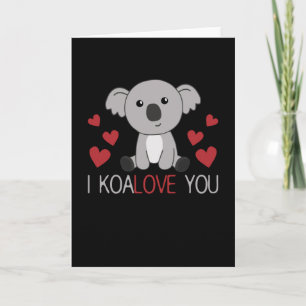 Ik koalove je koala met hartkletende dieren kaart