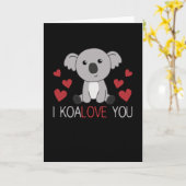 Ik Koalove Jou Cute Koala Met Hartjes Cute Dieren Kaart (Gele Bloem)