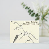 Ik kocht een Twig Funny Birthday Kaart, humoristis Briefkaart (Staand voorkant)