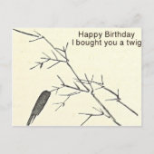 Ik kocht een Twig Funny Birthday Kaart, humoristis Briefkaart (Voorkant)