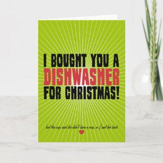 Ik kocht u een Afwasmachine voor Kerstmis Feestdagen Kaart