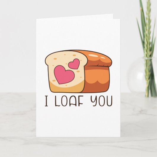 Ik Koester Je Brood Eten Pun Valentijn Kaart (Voorkant)