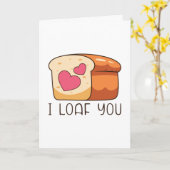 Ik Koester Je Brood Eten Pun Valentijn Kaart (Gele Bloem)