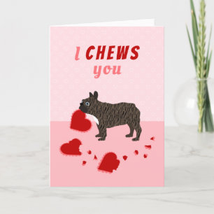 Ik koester je Franse Bulldog Valentijnsdag Feestdagen Kaart