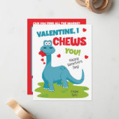 Ik koester je Valentijnsdag Notitiekaartje (Voorkant / Achterkant in situ)