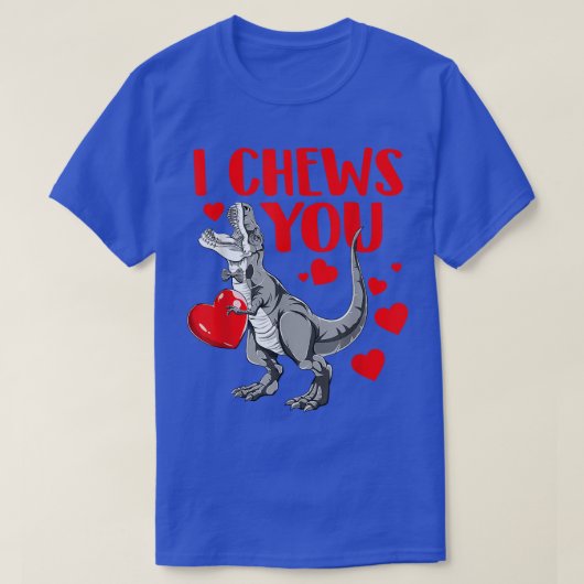 Ik koester je Valentijnsdag van Trex Dino Cute Bab T-shirt (Design voorkant)