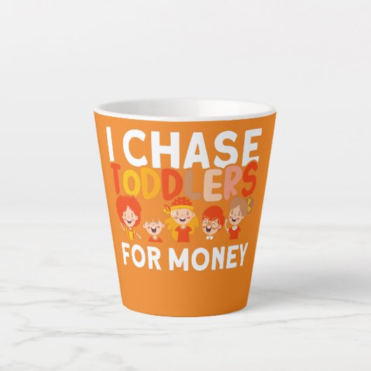 Ik koester Toddlers voor de postbeambte Latte Mok (Voorkant)