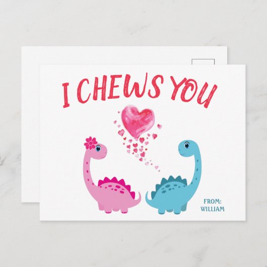 Ik koets je! Classroom Valentijn Feestdagenkaart (Voorkant / Achterkant)