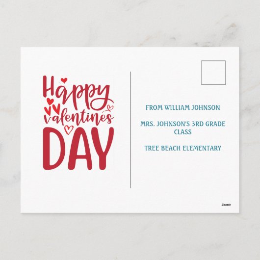 Ik koets je! Classroom Valentijn Feestdagenkaart (Achterkant)