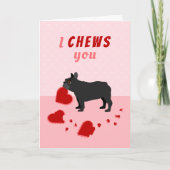 Ik koets je franse Valentijnsdag Holiday Feestdagen Kaart (Voorkant)