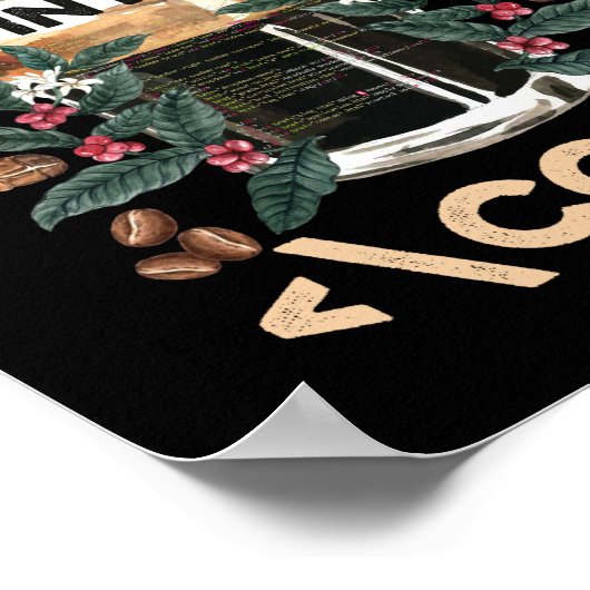 IK KOFFIE IN CODE Fun Web Developers Codering Poster (Hoek)