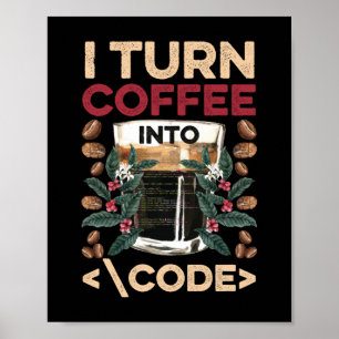 IK KOFFIE IN CODE Fun Web Developers Codering Poster