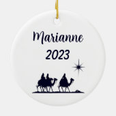 Ik kom allemaal trouwe minimalist keramisch ornament (Achterkant)