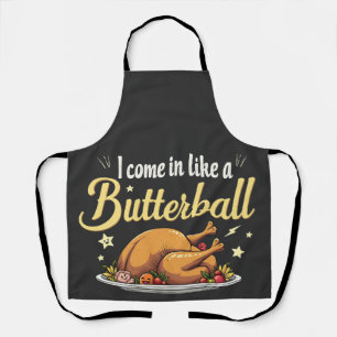 Ik kom als een Butterball Turkije Thanksgiving Schort