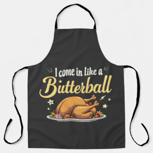 Ik kom als een Butterball Turkije Thanksgiving Schort