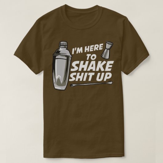 Ik kom barkeeper schudden t-shirt (Design voorkant)