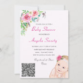 Ik kom de Uitnodiging van de Baby QR van de Douane (Voorkant)