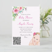 Ik kom de Uitnodiging van de Baby QR van de Douane (Staand voorkant)