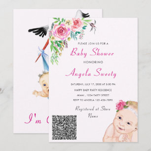 Ik kom de Uitnodiging van de Baby QR van de Douane