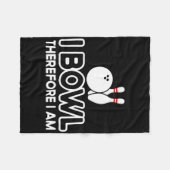 Ik kom dus ik ben Bowler - Bowling Bull Funny Fleece Deken (Voorkant (Horizontaal))