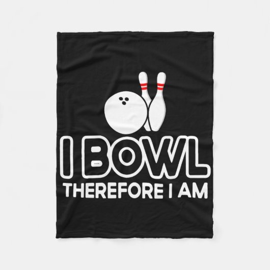 Ik kom dus ik ben Bowler - Bowling Bull Funny Fleece Deken (Voorkant)
