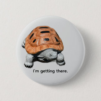 Ik kom er wel, Custom Doos Schildpad knoppen Ronde Button 5,7 Cm