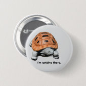 Ik kom er wel, Custom Doos Schildpad knoppen Ronde Button 5,7 Cm (Voorkant /achterkant)