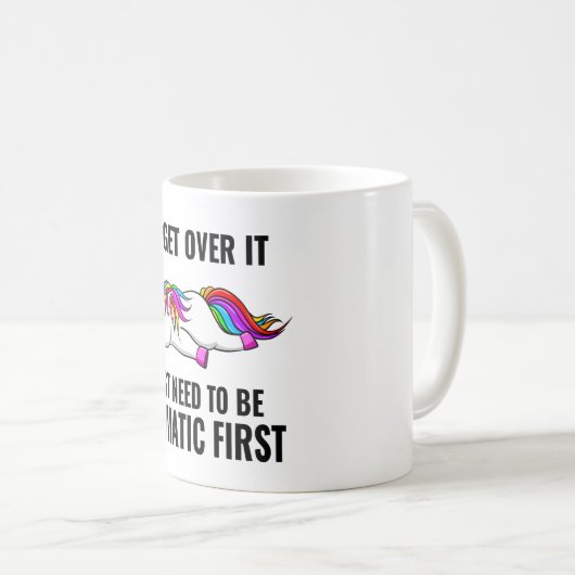 Ik kom er wel over, Cute Unicorn Koffiemok (Voorkant rechts)