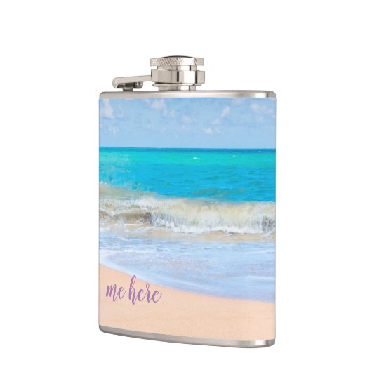 Ik kom hier bij het strand heupfles (Links)