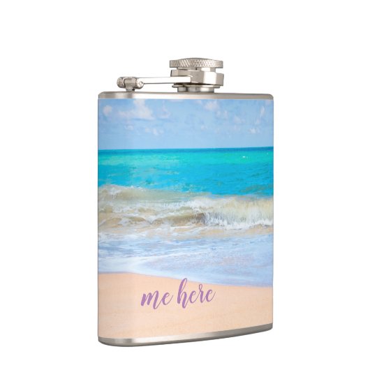 Ik kom hier bij het strand heupfles (Rechts)