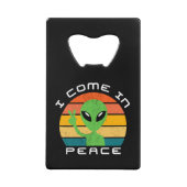 Ik kom in de Vredesruimte Creditkaart Flessenopener (Voorkant)