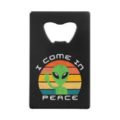 Ik kom in de Vredesruimte Creditkaart Flessenopener (Achterkant)