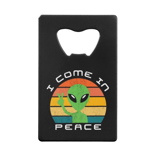 Ik kom in de Vredesruimte Creditkaart Flessenopener (Achterkant)