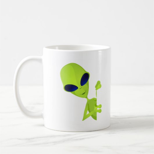 Ik kom in Peace Alien Koffiemok (Links)