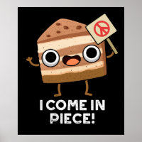 Ik kom in stuk Grappige Cake Pun Dark BG